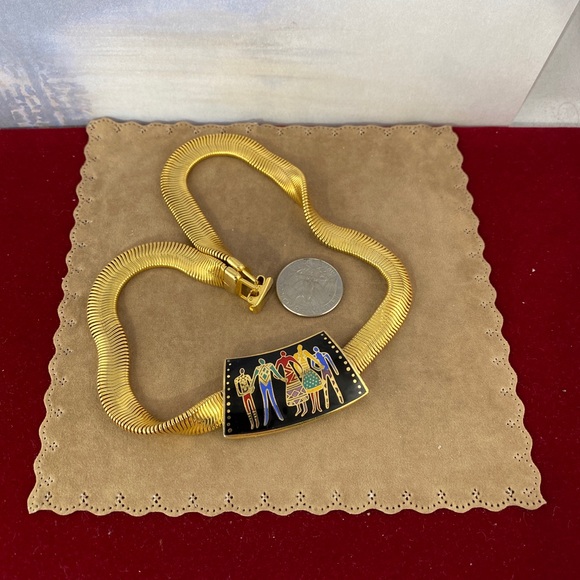 Laurel Burch Famlia Slider Gold Tone Necklace - Picture 5 of 9